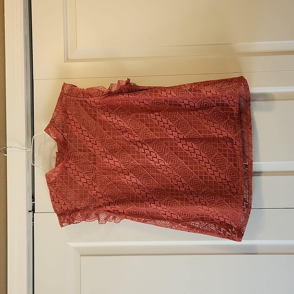 Red Calligraphie blouse